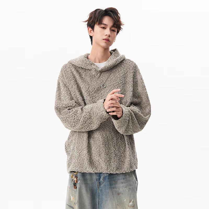 TOM ADAM Herren Koreanischer Stil Lässige Passform Kapuzenpullover