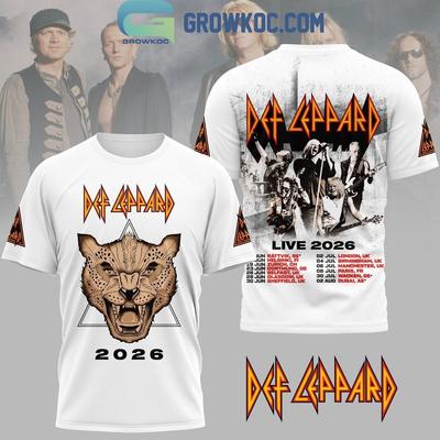 Def Leppard Koszulka Live 2026 Pełny Rozmiar AOP 3D Koszulka Prezent Fan PP2610