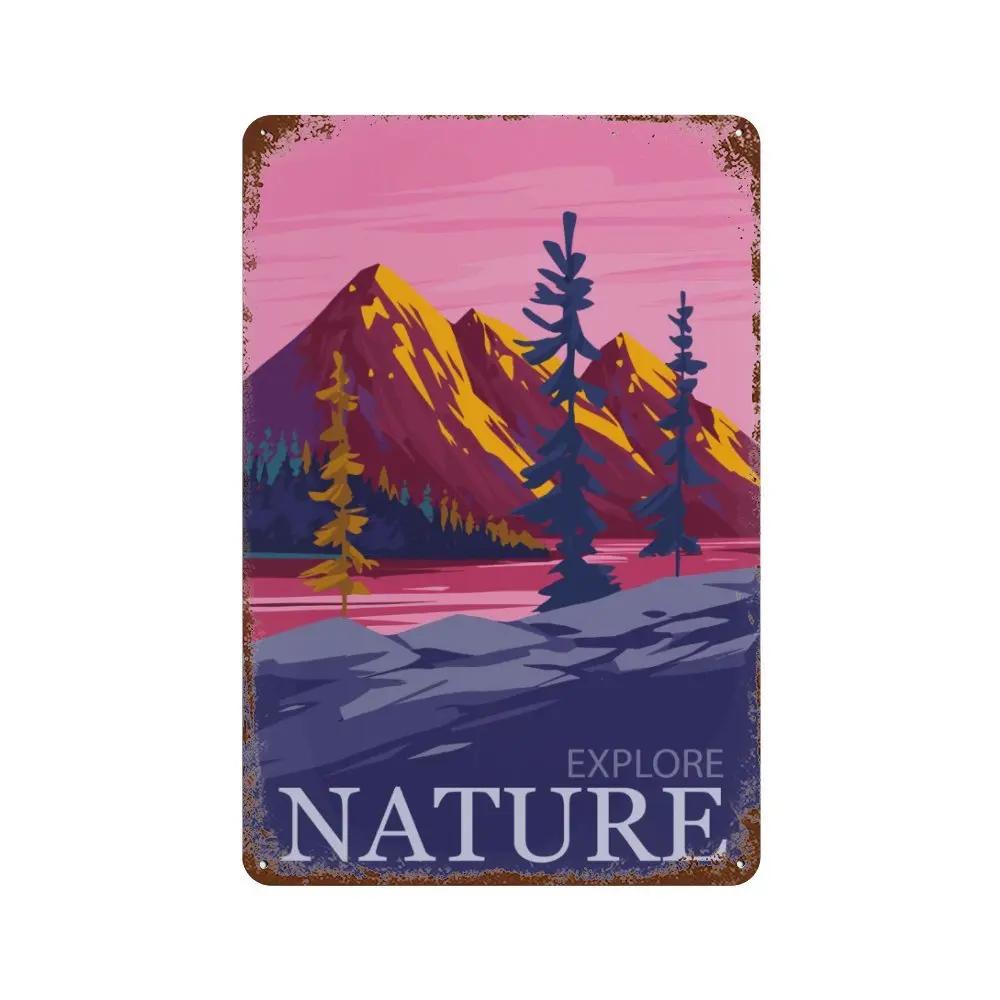 Welcome To Arizona Natural Landscape Metal Sign Metal Plaque Poster Vintage Wall Plate Bar Club Wall Decor Retro Home Decor