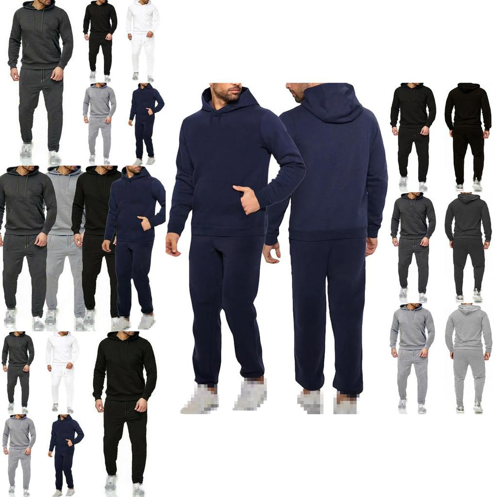 Immaculate Quality Mens Pullover Tracksuit Hoodie Jogging Bottoms Set With Stretch Fabric