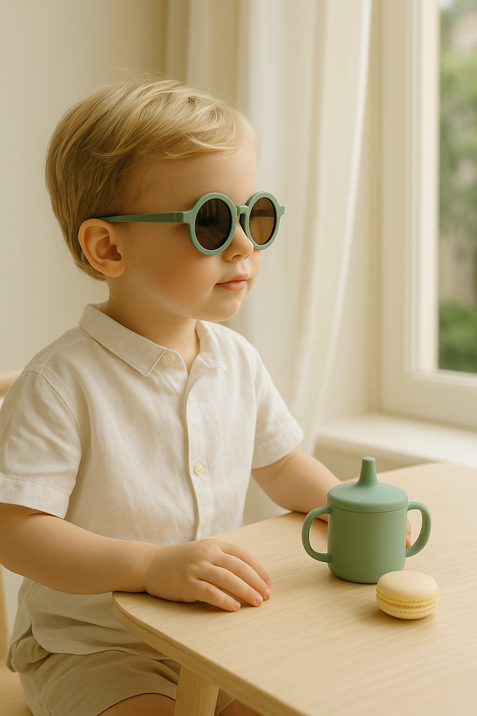 Neue Mode Kinder Sonnenbrille Kleinkind Retro Einfarbig Ultraviolett-beständig Runde Komfort Brille Brillen für Kinder