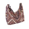 Women Ethnic Crossbody Bag Canvas Shoulder Bag with Adjustable Strap Multicolor Hobo