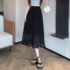 Polka Dot Chiffon Pleated Skirt Women's Summer Dot Midi High Waist Drape Slimming Versatile A-Line Skirt