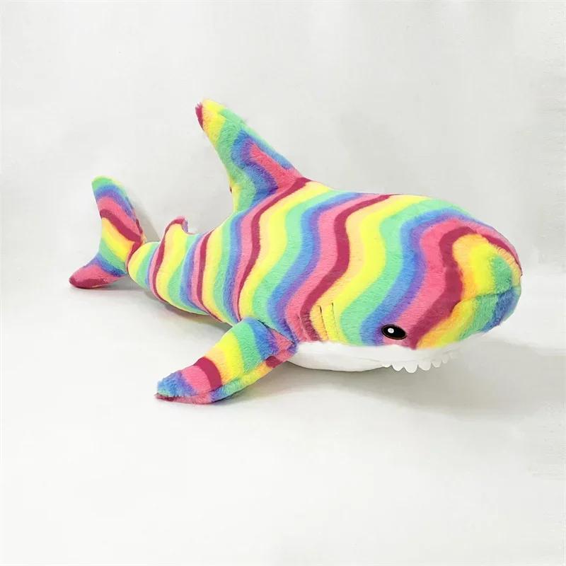 140cm Gigantische Aquatische Haai Pop Pluche Speelgoed Gevuld Kleurrijk Eng Dier Pluche Kleurrijk Pluizig Kalmerend Decor Cosplay Kinderen Cadeau 40-45cm doll