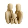 Decoración Versátil para el Hogar Figuras Impresas en 3D Familia de 3, Adornos Creativos para Decoración, Figuras Humanoides Abstractas Compactas Estilo Nórdico Padres