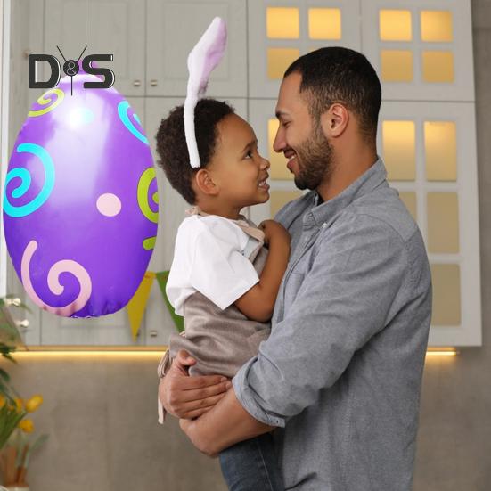 16" nafukovací dekorace na velikonoční vajíčka Velké barevné ozdoby na vajíčka z PVC na zahradu, trávník, jarní párty, vnitřní venkovní dekorace