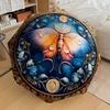 1pc Butterfly Mandala Artwork Umbrella with Plastic Handle,Suitable for All Seasons Home Travel Outdoor UmbrellaDD1310