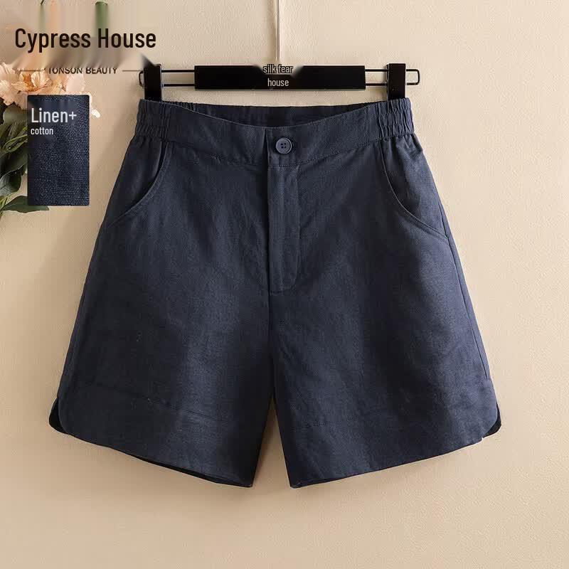 Women s High-Waist Linen Blend Wide-Leg Pants M