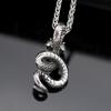 Men's Retro Fashion Stainless Steel Python Pendant - Unique Hip Hop Design