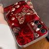 Butterfly Pearl Rose Pattern Phone Case for Samsung Galaxy S26 S25 S24 S23 S21 S20 fe/plus/Ultra Anti Drop Transparent Soft Case