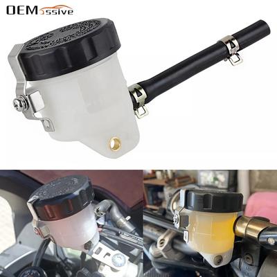 Motorcycle Front Brake Fluid Reservoir Tank Oil Cup Clutch Fluid Bottle With Oil Tube for Suzuki Yamaha Kawasaki ZX-6R ZX-14R