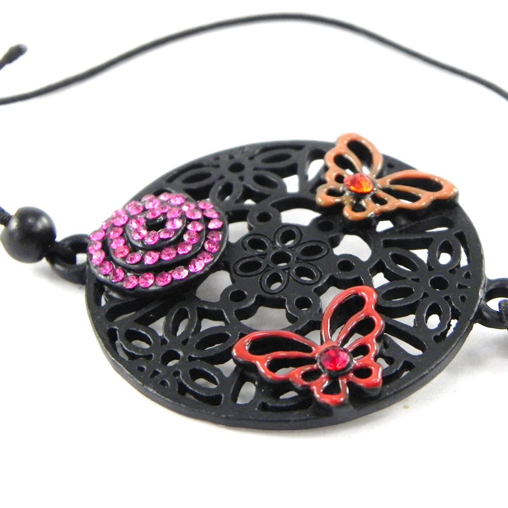 NOA [H8745] - Designer Bracelet 'Carmen' Red Black