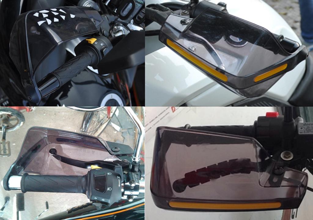 Universal Knuckle Left and Mounting Bracket Set Motorcycle Coldproof Hand Visors Guards, Right, [ADVANTAGE] Windproof, Guards, (Black)