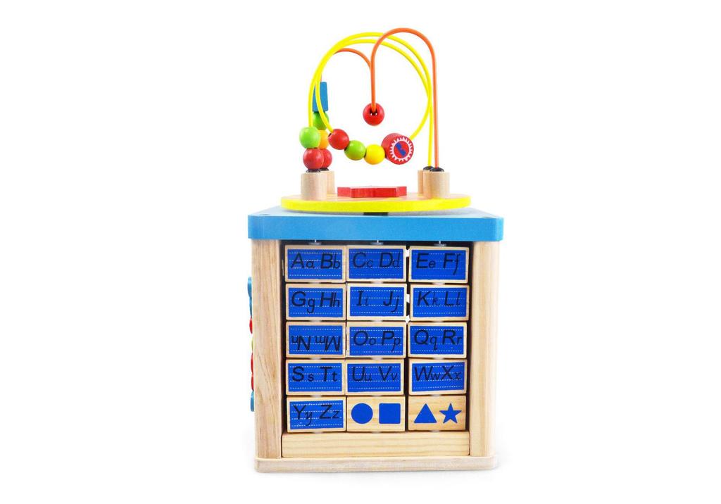 Multifunctional Wooden Early Education Maze and Bead Box for Children Ages 1-3