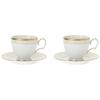 Noritake Cup Saucer 250cc Hampshire Gold Fine Porcelain & (Pair Set) (Coffee/Tea) (P91988/4335)