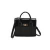 Fashionable Pu Shoulder Bag Stylish Street Trend Box Bag For Women In Elegant Black