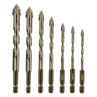7Pcs Eccentric Twist Drill Bit Hardness Skewed Head Strength Eccentric Drill Bits Industrial Strength Drill Bits