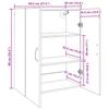 Wall Cabinet Reclaimed Wood Look 69.5 X 34 X 90 Cm Engineered Wood
