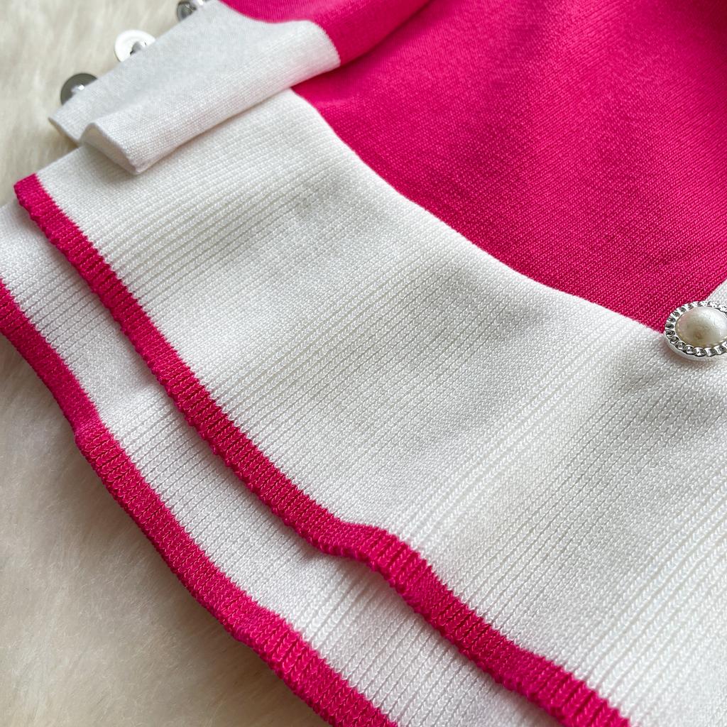 Rochie tricotată elegantă chic cu mânecă lungă și nasturi simpli, Modă coreeană elegantă, Rochie Vestidos, îmbrăcăminte pentru femei