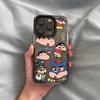 Funny Crayon Xiaoxin iPhone14promax Apple 15 mobile phone case 13 two-color 12 transparent black edge 11 new models