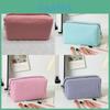 Polyester Striped Travel Cosmetic Bag With Breathable Fabric For Women And Men