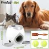 Dog Tennis Ball Launcher Dogs Interactive Puppy Ball Thrower Machine Automatic Treat Dispenser Training Toys for Indoor Outdoor
