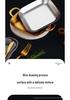 Tiefe quadratische Edelstahl-Grillpfanne - Flacher Snack-Tablett