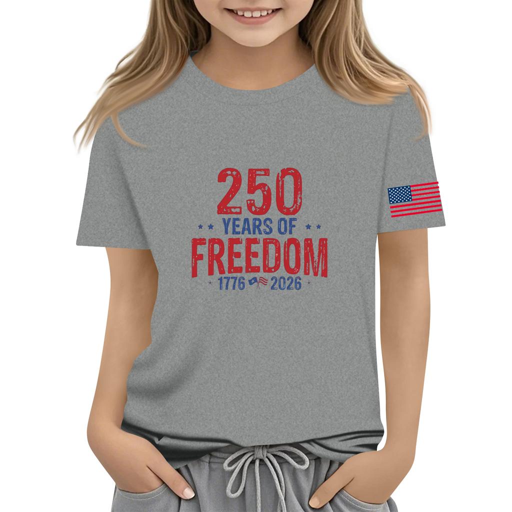 Casual Kinder T-shirt Top met Ronde Hals