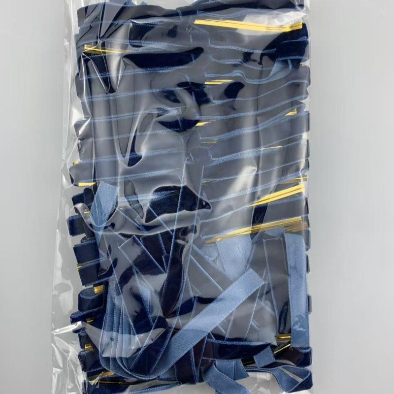 Set of 24 Velvet Bow Tie Ribbon Ornaments for Christmas Trees and Holiday Parties