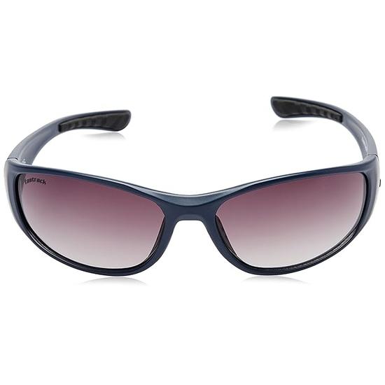 Fastrack Men Wrap Non Polarization Sunglasses, Size_58, Black