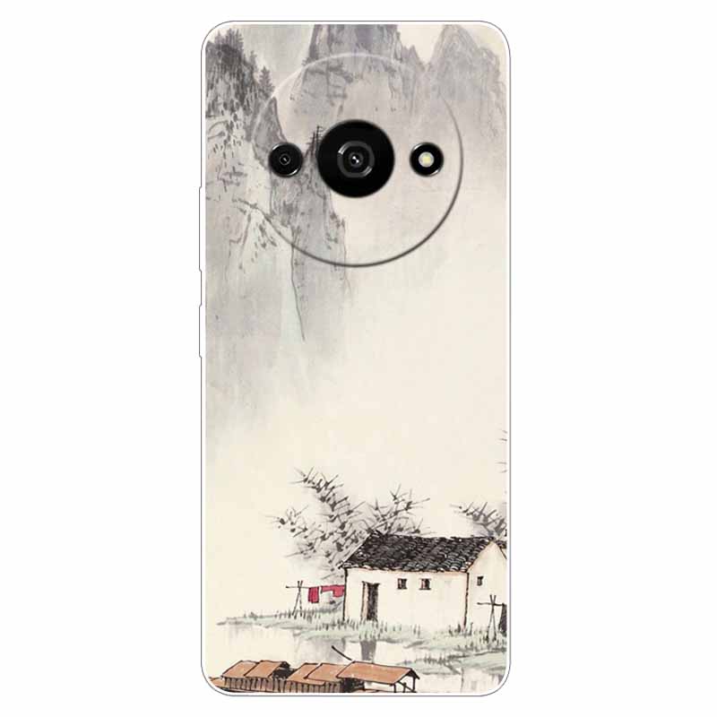 Clear Silicone Cover For Xiaomi Poco C61 Case Owl Lion TPU Printed Cover for Xiaomi Poco C61 C 61 Cases Luxury PocoC61 Phone Bag