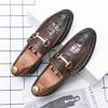 Fashion Crocodile Pattern Men Fashion Shoes Office Business Men Dress Shoes Luxury Brand  Italian Men Oxford Footwear Metal Decoration