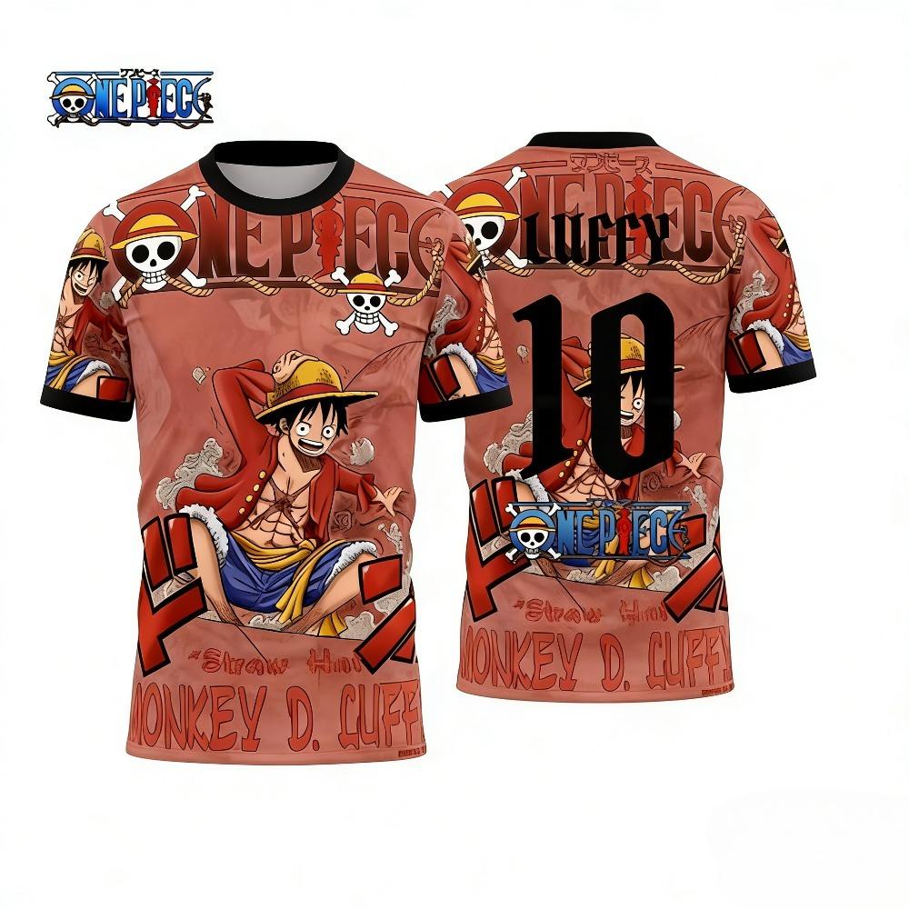 2026 Summer New Top One Piece Theme 3D T-shirt One Piece Luffy Cartoon Child Top Quick Drying Unisex T-shirt