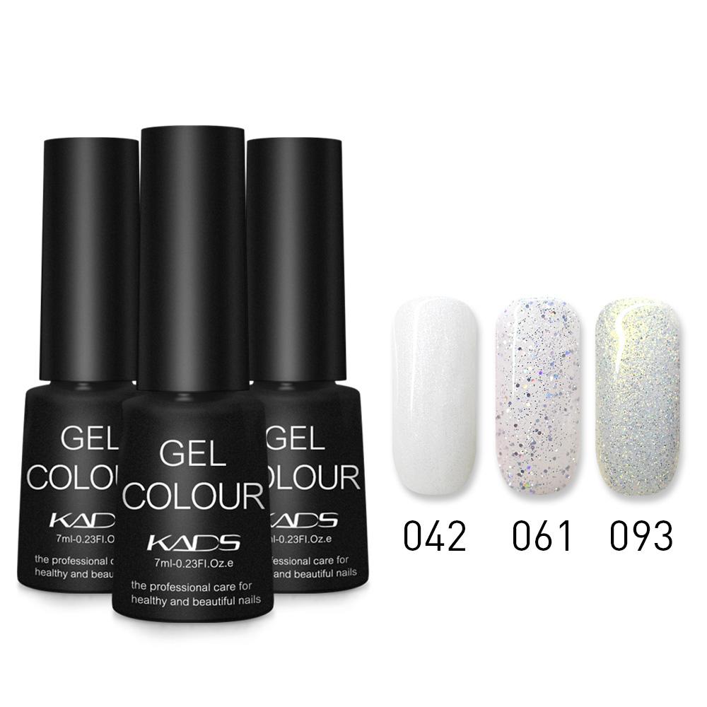 kads 3 buc/set Oja Gel de Unghii UV LED Soak Off Gel Lac de Unghii pentru Manichiură 7ml Semi Permanent Vernis Lac UV