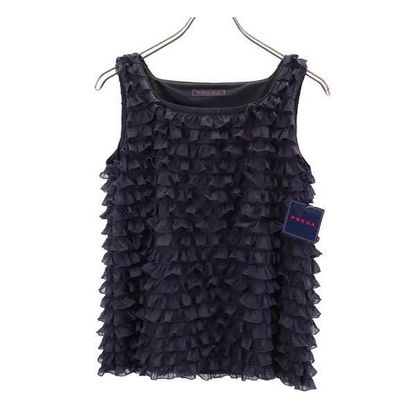 

неиспользованный PREGA сделано в Японии Без рукавов Многослойные оборки Крой 38 Темно-синий система Женский Б/У