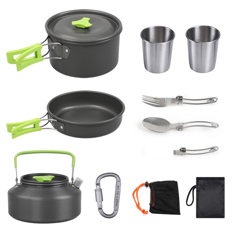 Hanlu DS-310 Przenośny Zestaw Naczyń i Czajnik na Kemping Outdoor