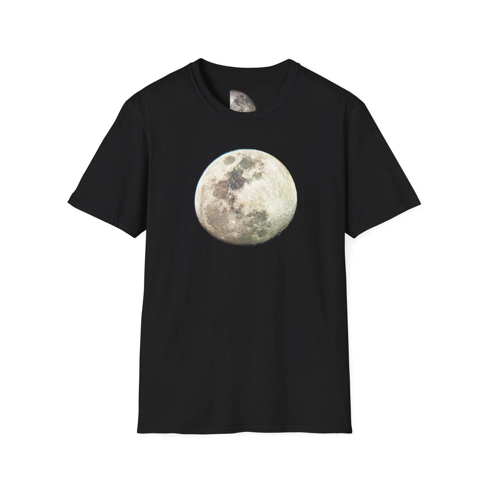 

Moon Graphic T-Shirt - Celestial Night Sky Design, Unisex, Soft Cotton Tee S