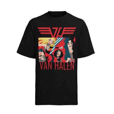 Retro VAN HALEN Band 70er 80er 90er Konzert Herren T-Shirt