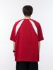 Camiseta Deportiva Casual Unisex con Bloques de Color y Hombro Caído, Cuello Redondo - Ideal para Uniformes de Equipo
