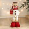 Cartoon Long Legs Snowman Ornaments Cute Plush Snowman Doll Toy  Home Xmas Decoration