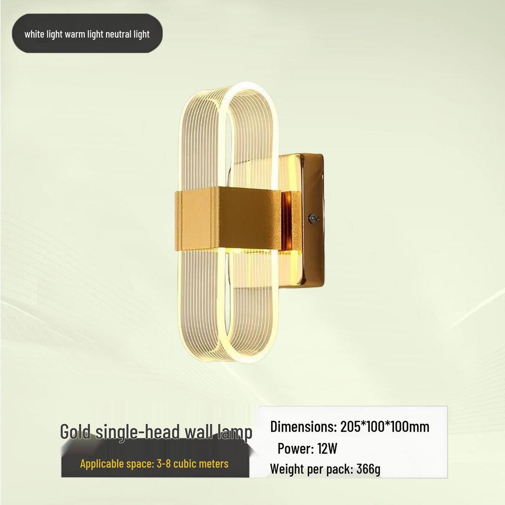 Nordic LED Acrylic Bedside Lamp for Bedroom, Living Room, or Hallway - Slim Waist Design