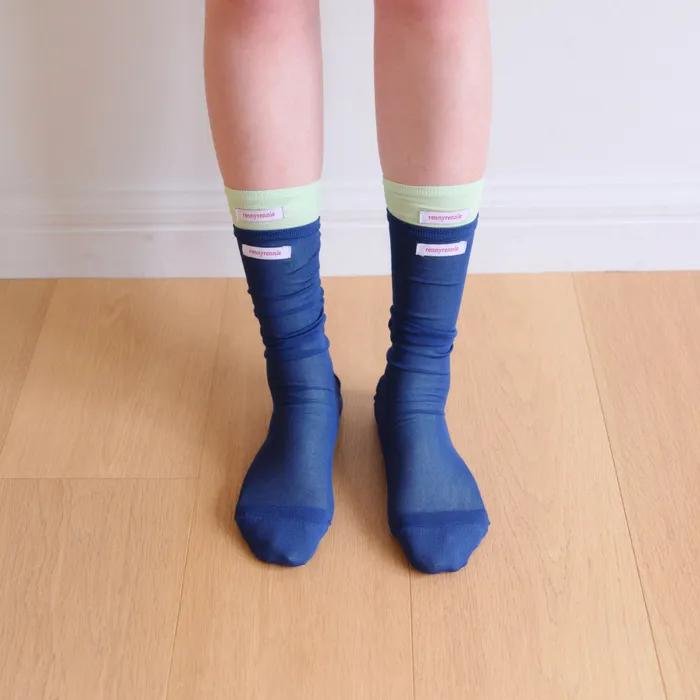 [2pack] COLORING LONG SOCKS - Coloring Layered Summer Socks 2-Pair Set