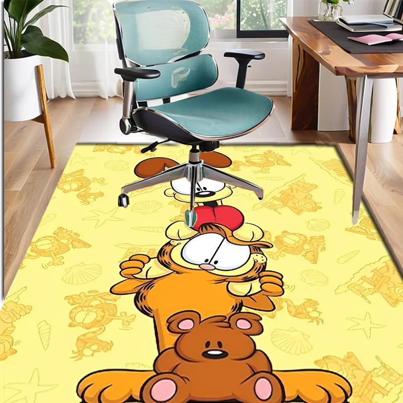 Garfield Pattern Rug, Indoor/Outdoor Mat, for Picnic, Gameroom, Bedroom, Office, Living Room, Home Decor Carpet, Birthday Gift