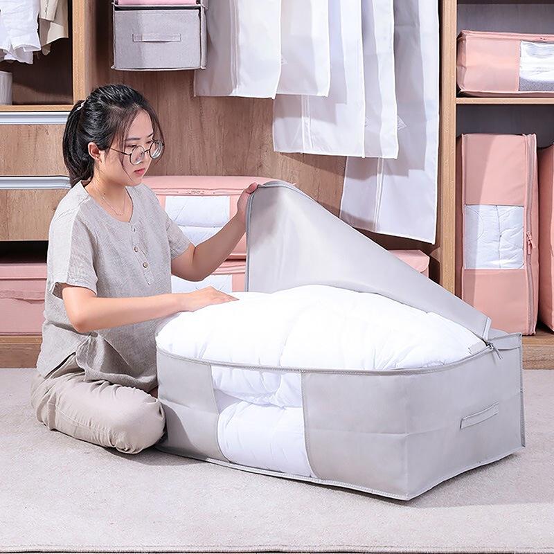 Large-Capacity Moisture-Proof Zip Quilt Storage Bag for Bedding & Clothes