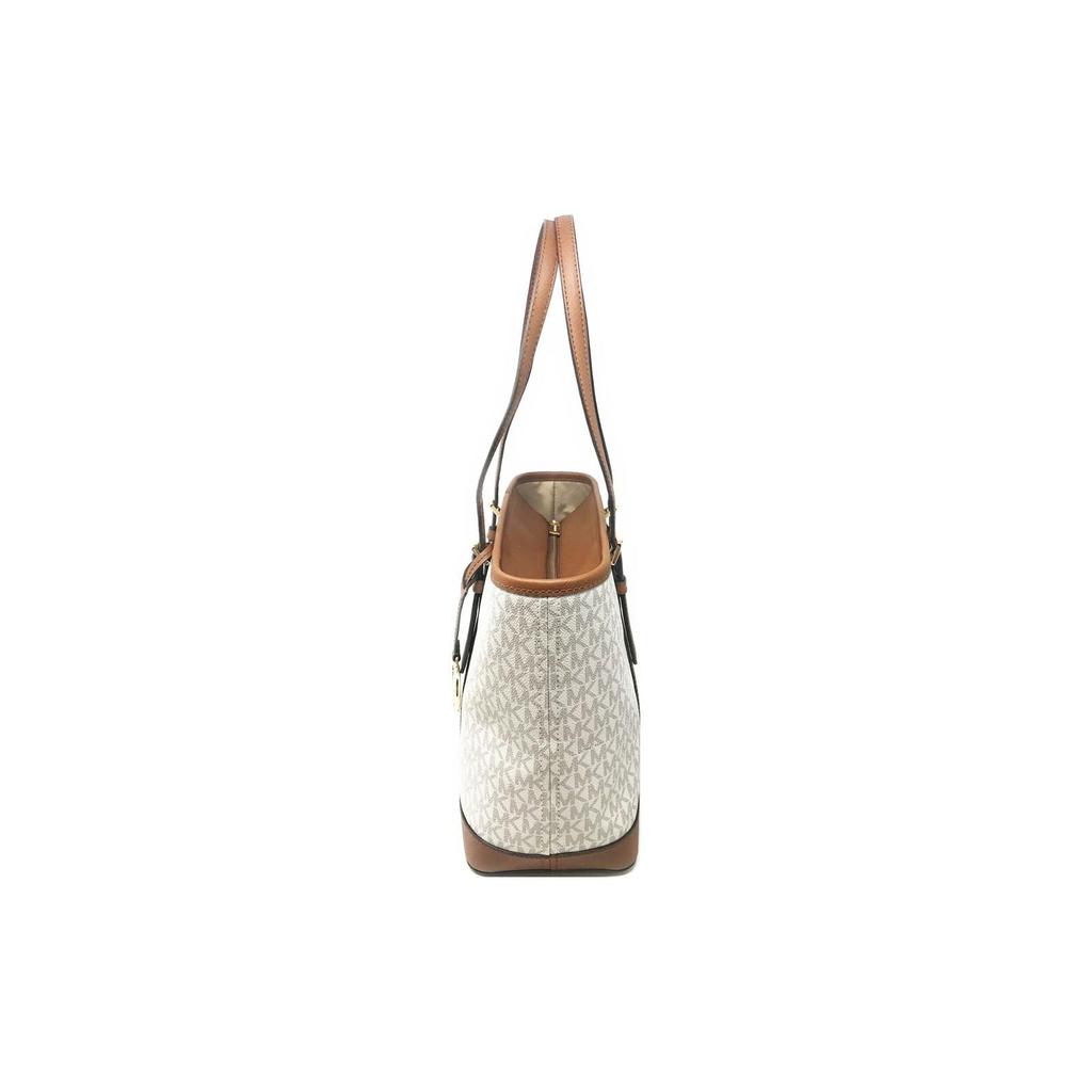 Michael Kors Jet Set Travel Classic Monogram Tote Bag Women Tote Bag Vanilla-White 35S0GTVT1V-150