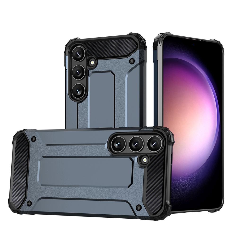 Etui pancerny hybrydowy pokrowiec na Samsung Galaxy S24 FE Hybrid Armor - niebieski