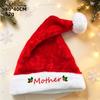 Mother Father Kids Family Matching Santa Hat Embroidered Plush Santa Cap  Xmas Party Gift