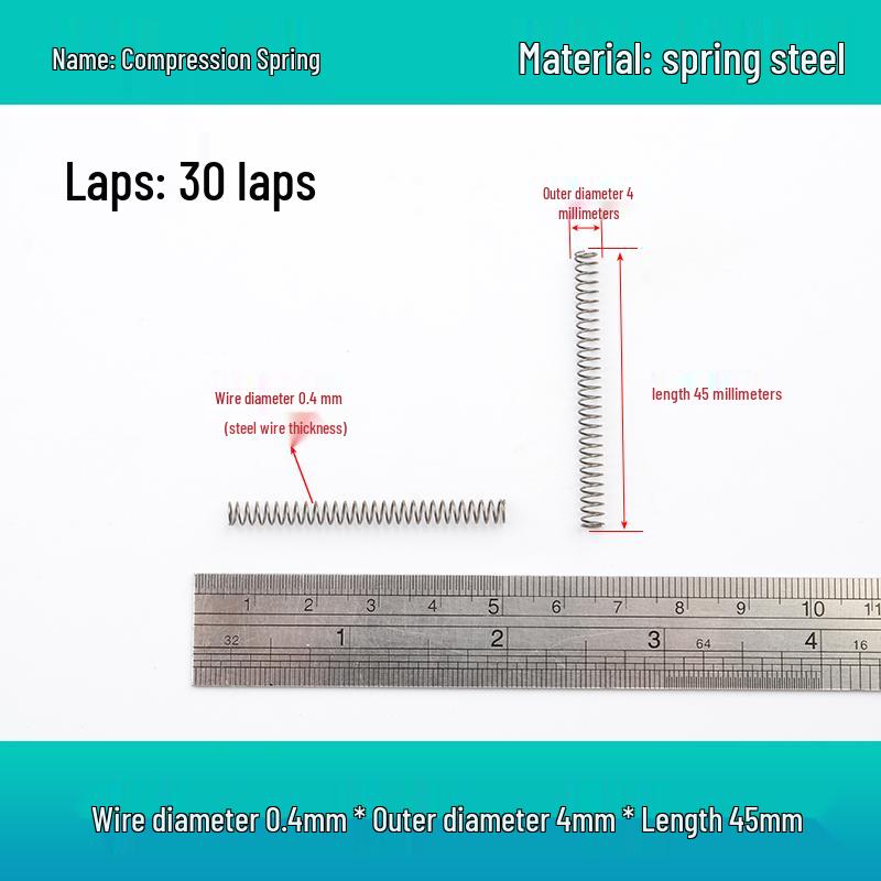 Small Mechanical Compression Spring: 0.4mm Wire, 2-8mm Outer Diameter