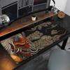 Máscara de Demônio Samurai Japonês Rosto de Fantasma Preto Mouse Pad Antiderrapante Gamer Impressão HD Acessórios para Jogos de PC Tapete de Mesa XXL para Computador