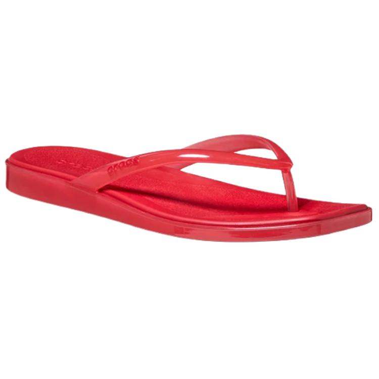 Crocs Miami Jelly Fashion Comfortable Flip Flops Women Footwear Red 212866-7DJ